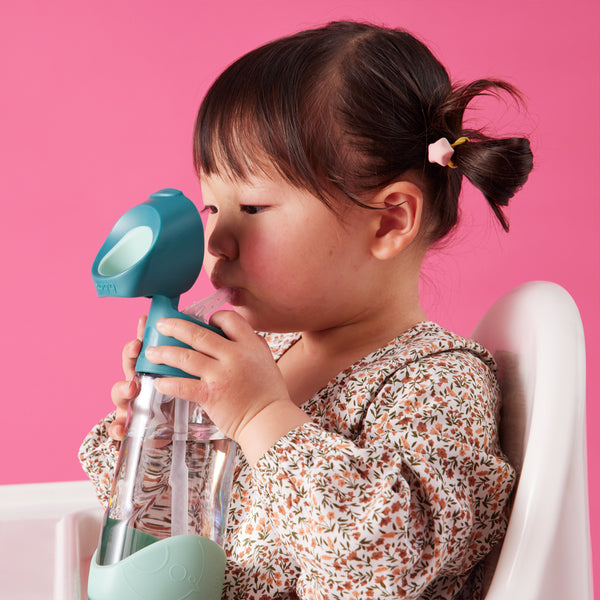 B Box Tritan Straw Drink Bottle 450Ml - Emerald Forest Green