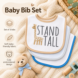 Hudson Baby Soft Bib Set Pack of 3 Standard Size Assorted Designs