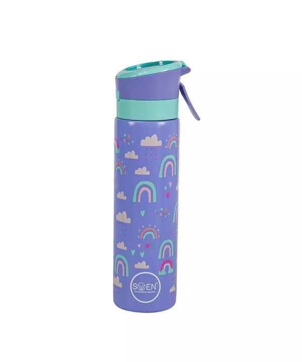 Swen Insulated Stainless Steel Rainbow Theme Mist Bottle, Purple Color - 540Ml
