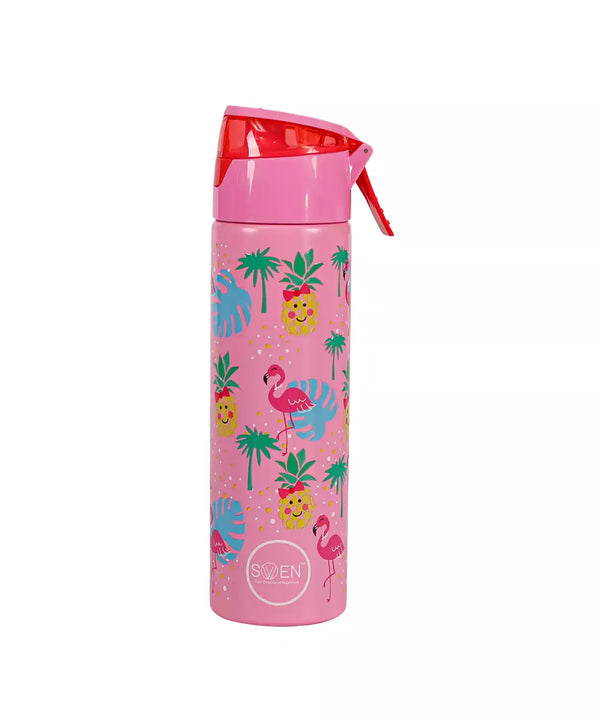 Swen Insulated Stainless Steel Flamingo Theme Mist Bottle, Pink Color - 640Ml