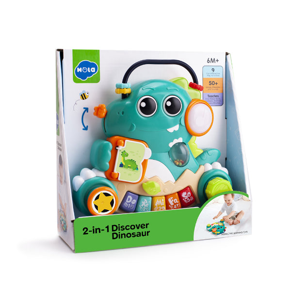 HOLA HE8976 2-in-1 Discover Dinosaur Musical Learning Toy – 6+ Months