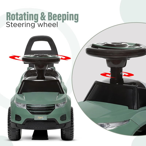 Dash Evok Stylish Manual Ride on Car with Back Rest (1 Years Plus) - Green