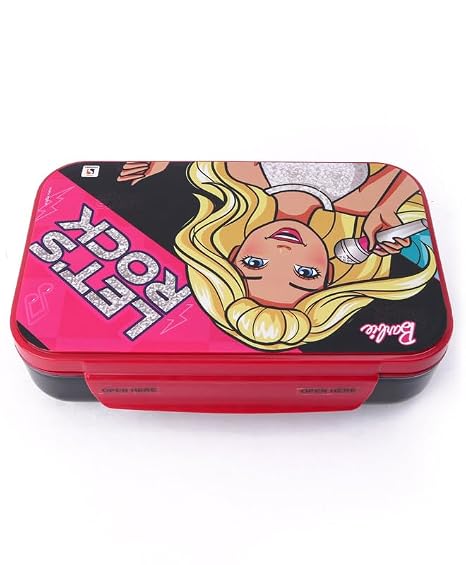 Striders Barbie 2-Compartment Stainless Steel Lunch Box 700 ml Multicolour