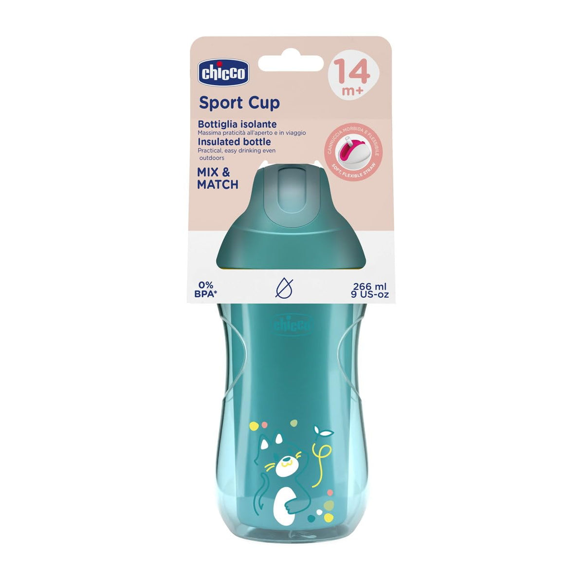 Chicco Sport Cup 266 ml Teal