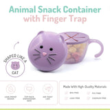 Melii Snack Container with Finger Trap - Purple Cat