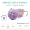 Melii Snack Container with Finger Trap - Purple Cat
