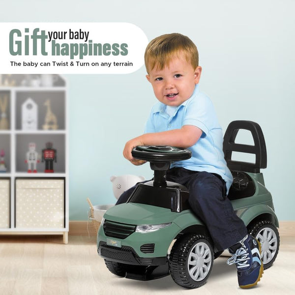 Dash Evok Stylish Manual Ride on Car with Back Rest (1 Years Plus) - Green