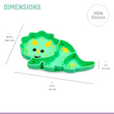 Melii Divided Silicone Suction Plate Dinosaur 6M+ – Green