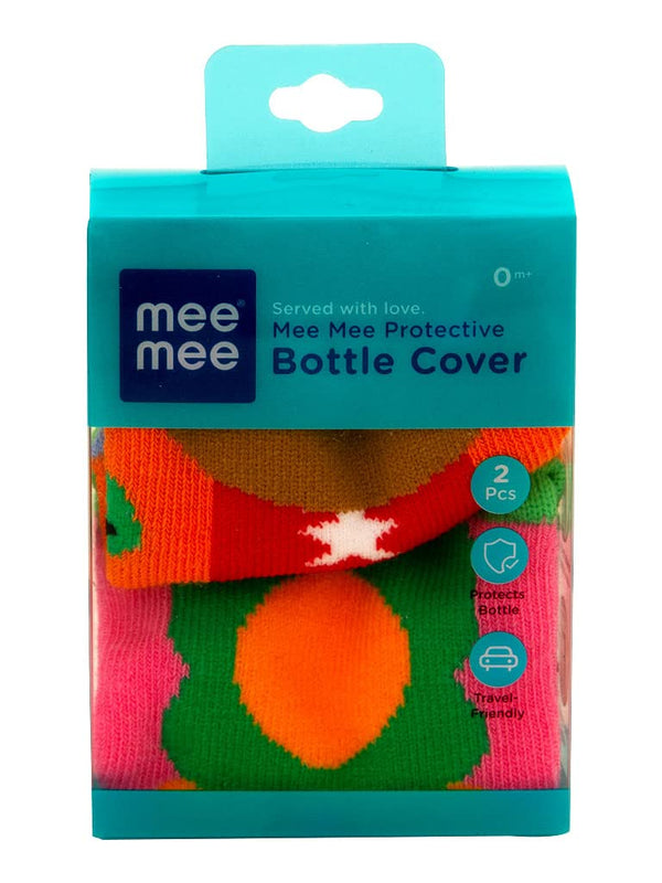 Mee Mee Stretchable Baby Feeding Bottle Cover (Pack Of 2) Assorted Colour