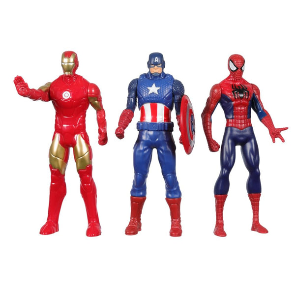 Marvel 6-Inch 3 Pack Set Including Iron Man, Captain America, and Spider-Man Action Super Hero Toys