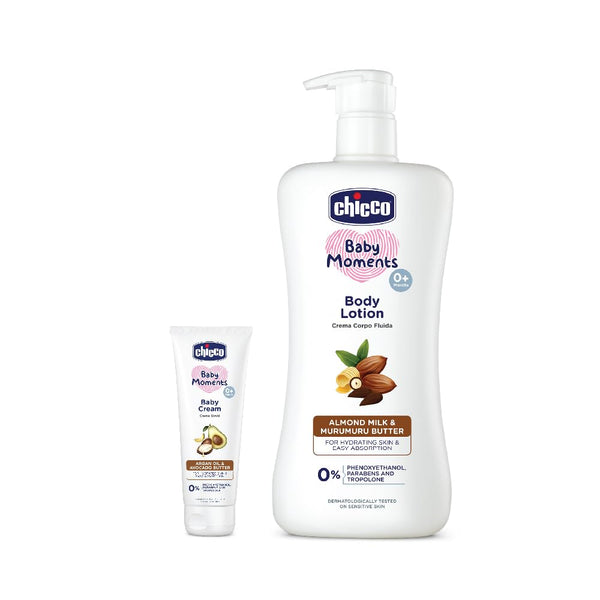 Chicco Baby Moments Body Lotion 500ml + Baby Cream 100ml