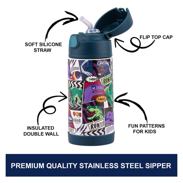 ONS KIDS Double Stainless Steel Bottle Dinosaure