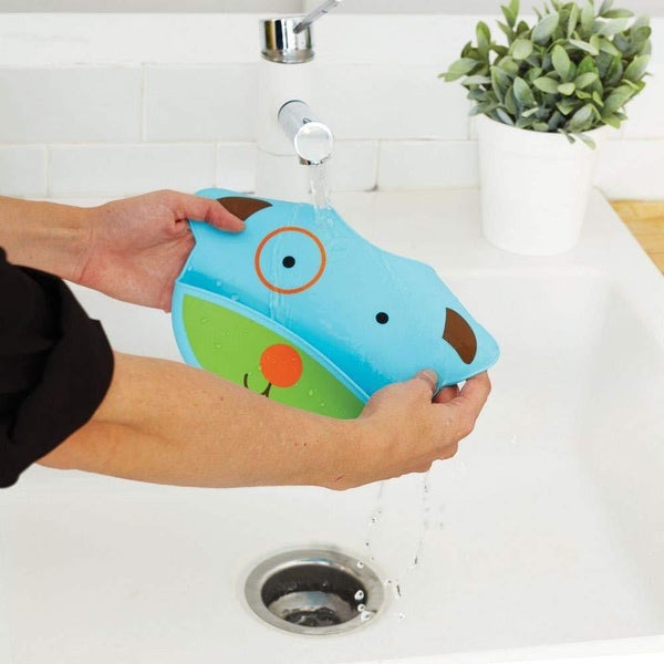 Skip Hop Zoo Fold & Go Silicone Bib Dog