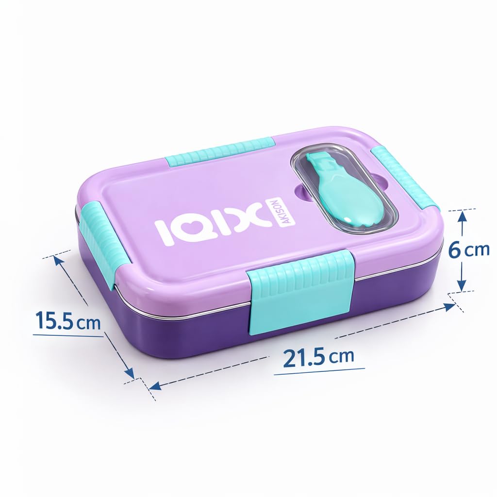 Youp Stainless Steel Bento Lunch Box 800 ml 2 Compartment Purple