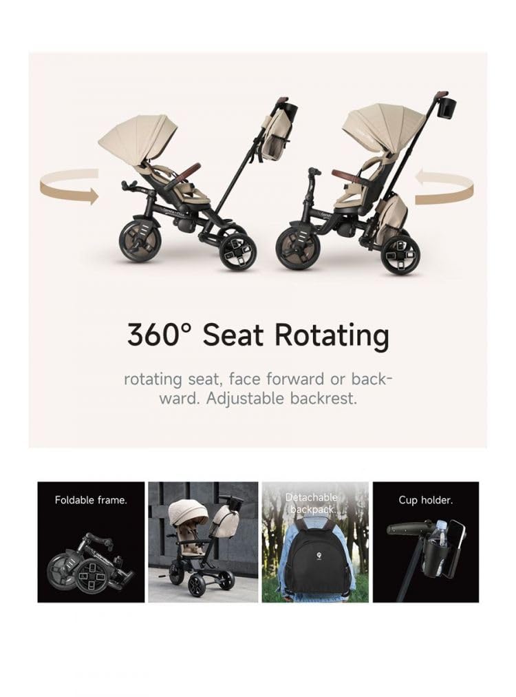 QPlay Comfo Max 7-in-1 Trike 10–72 Months Coffee