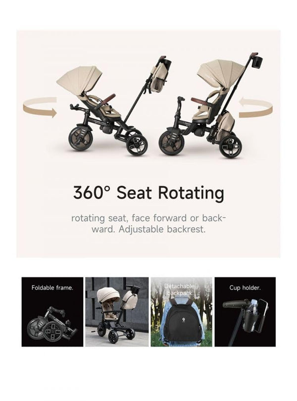 Qplay Comfo Max 7 in 1 Trike - Coffee