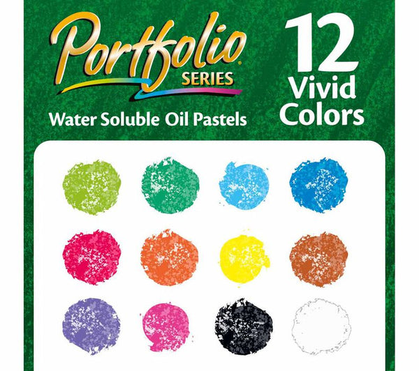 Crayola Portfolio Series Water Soluble Oil Pastels 12 Vivid Colors