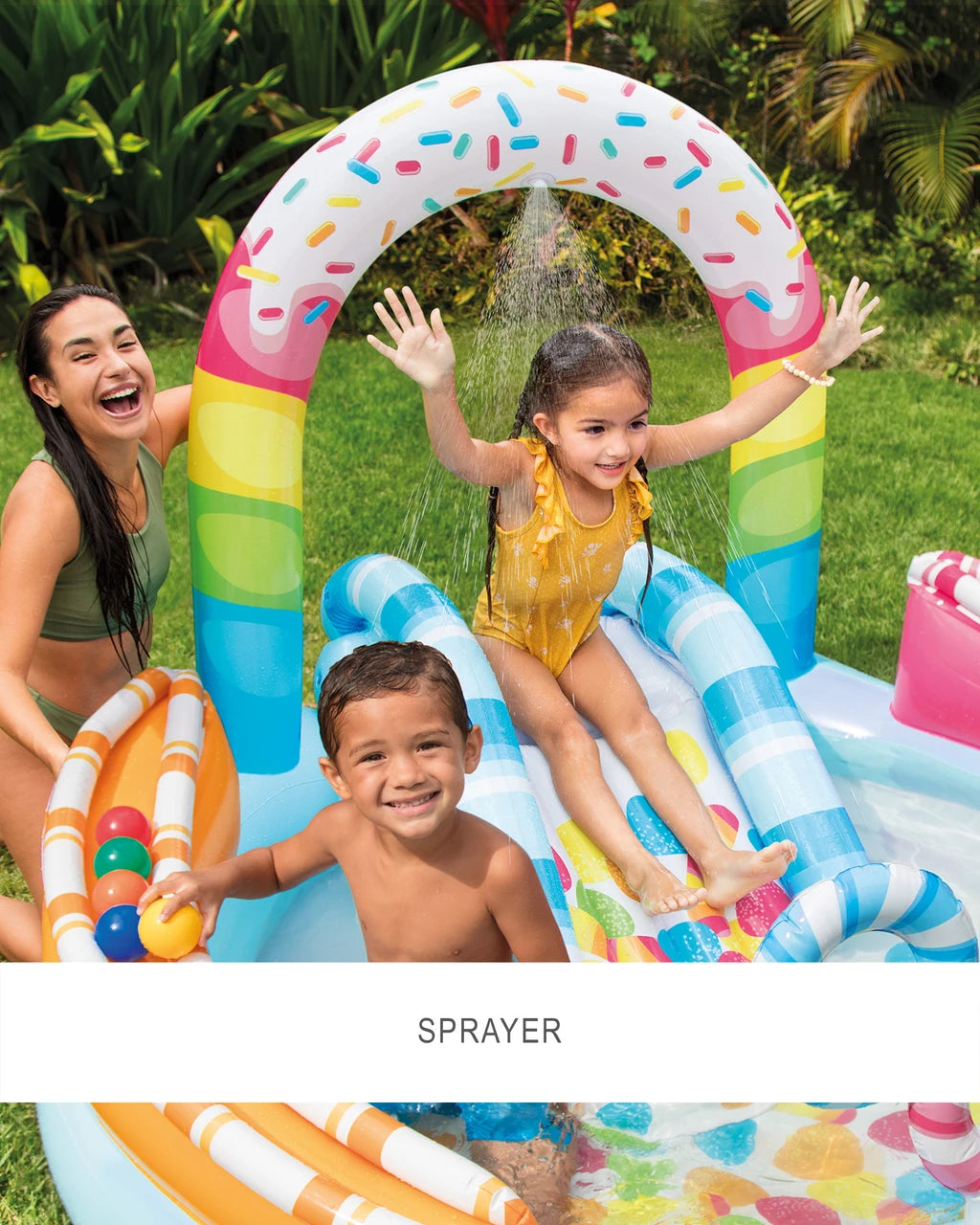 Intex Candy Fun Inflatable Play Center with Slide 170 x 168 x 122 cm Multicolor