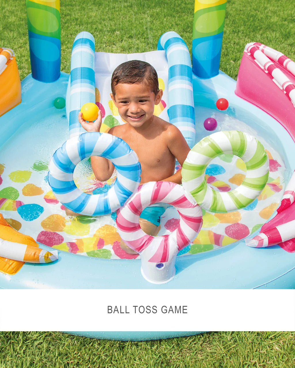 Intex Candy Fun Inflatable Play Center with Slide 170 x 168 x 122 cm Multicolor