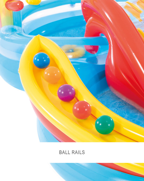 Intex Rainbow Ring Inflatable Play Center With Slide 2Y+