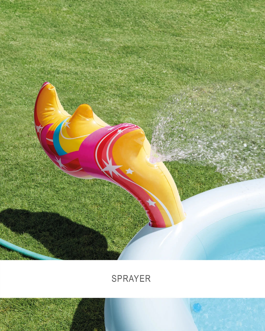 Intex Unicorn Inflatable Spray Kiddie Pool 50 x 40 x 27 Inches White/Blue