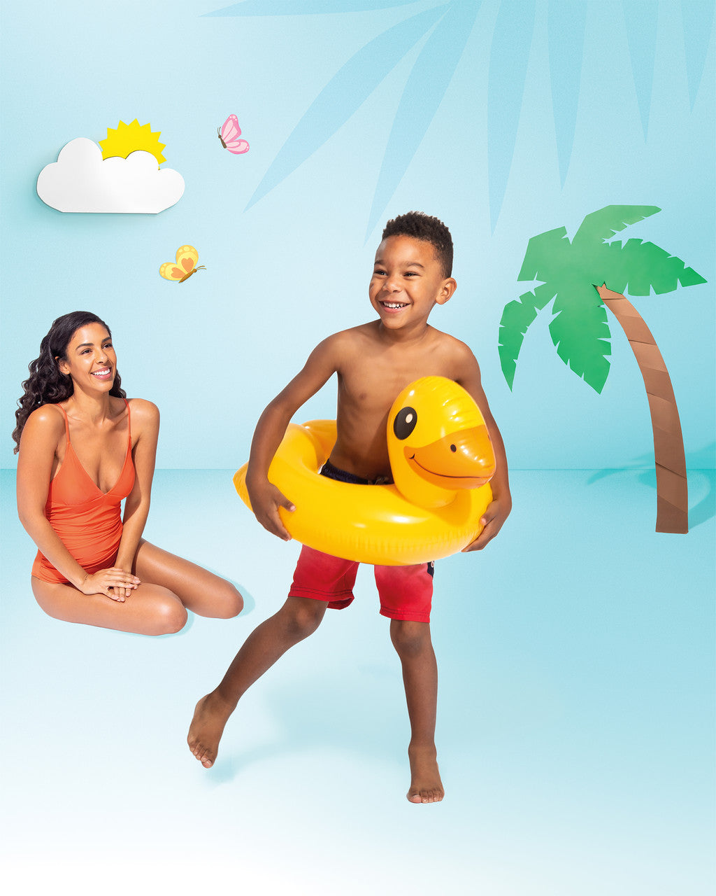 Intex Animal Inflatable Split Swim Rings 24.5-30 Inches Assorted