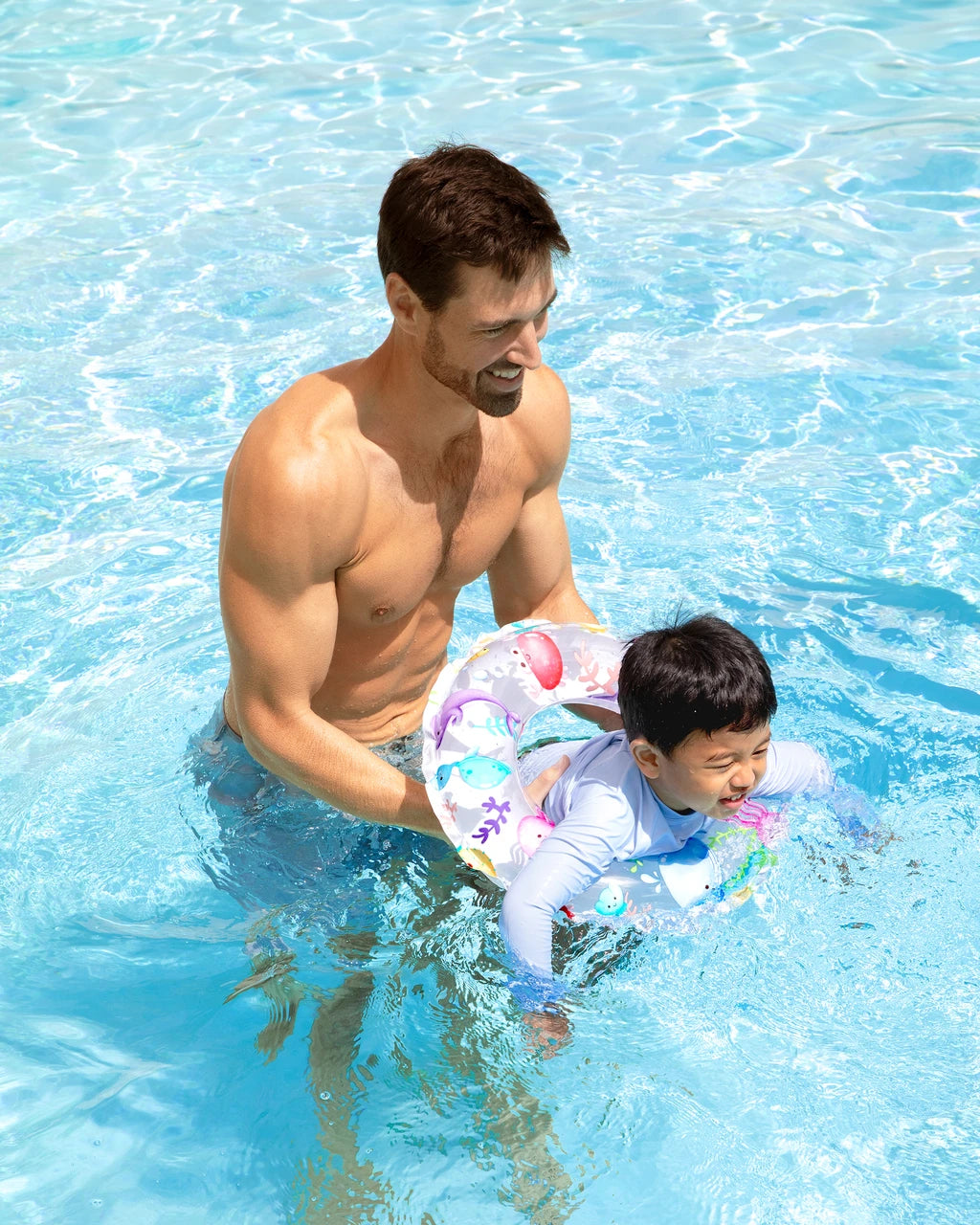 Intex Lively Print Inflatable Swim Ring 20in 3–6Y – Assorted