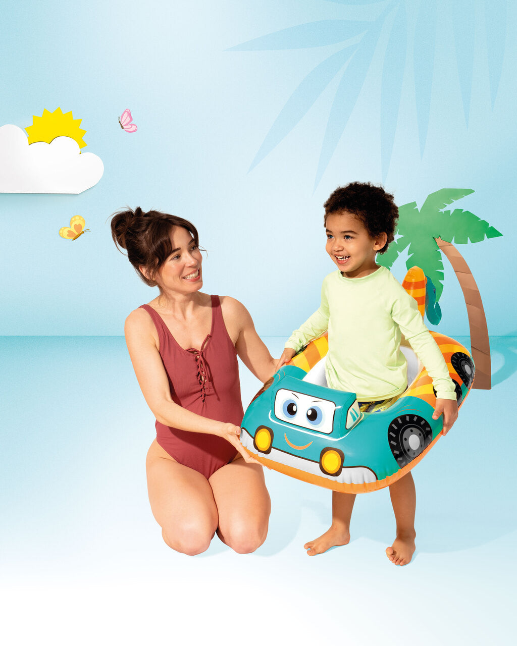 Intex Kiddie Car Float 74 x 58 cm Multicolor