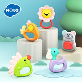 Hola Forest Baby Teether Set of 5 3M+ Multicolor