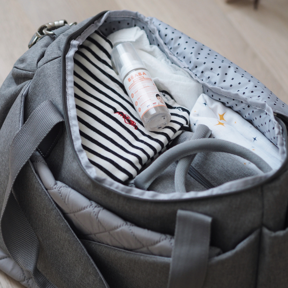 BÉABA Sydney 21L Diaper Bag with Changing Mat – Heather Grey