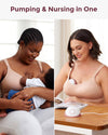 Momcozy 4-in-1 Hands-Free Pumping Bra with Fixed Padding XL – oyster pink