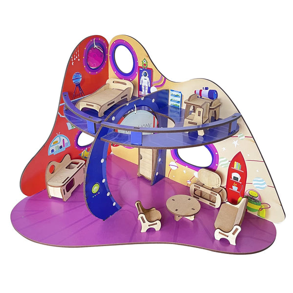 Webby Spacecraft Trip To Universe All Side Play Wooden Doll House Price