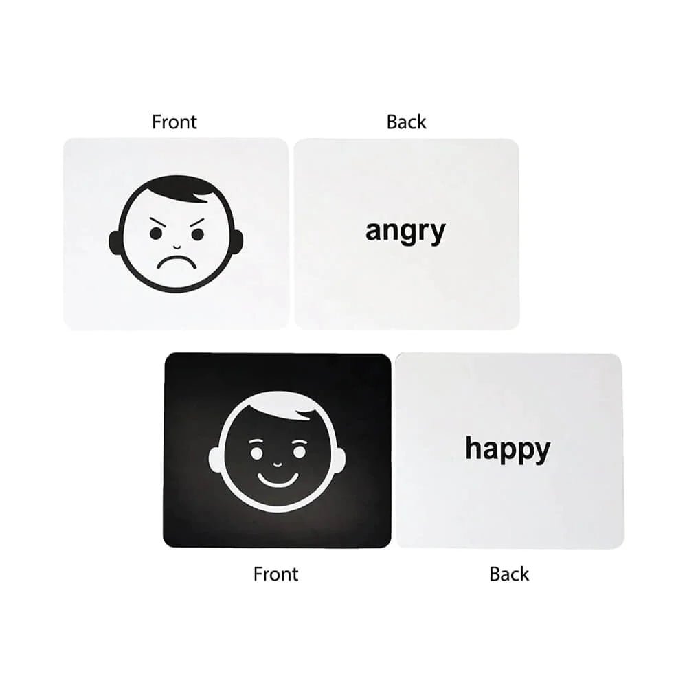 Brainsmith Expressions Newborn Cards | Set of 10 High-Contrast Flashcards