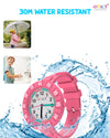 Spiky Stylish Analog Watch for Kids Boys and Girls EVA43C - Pink