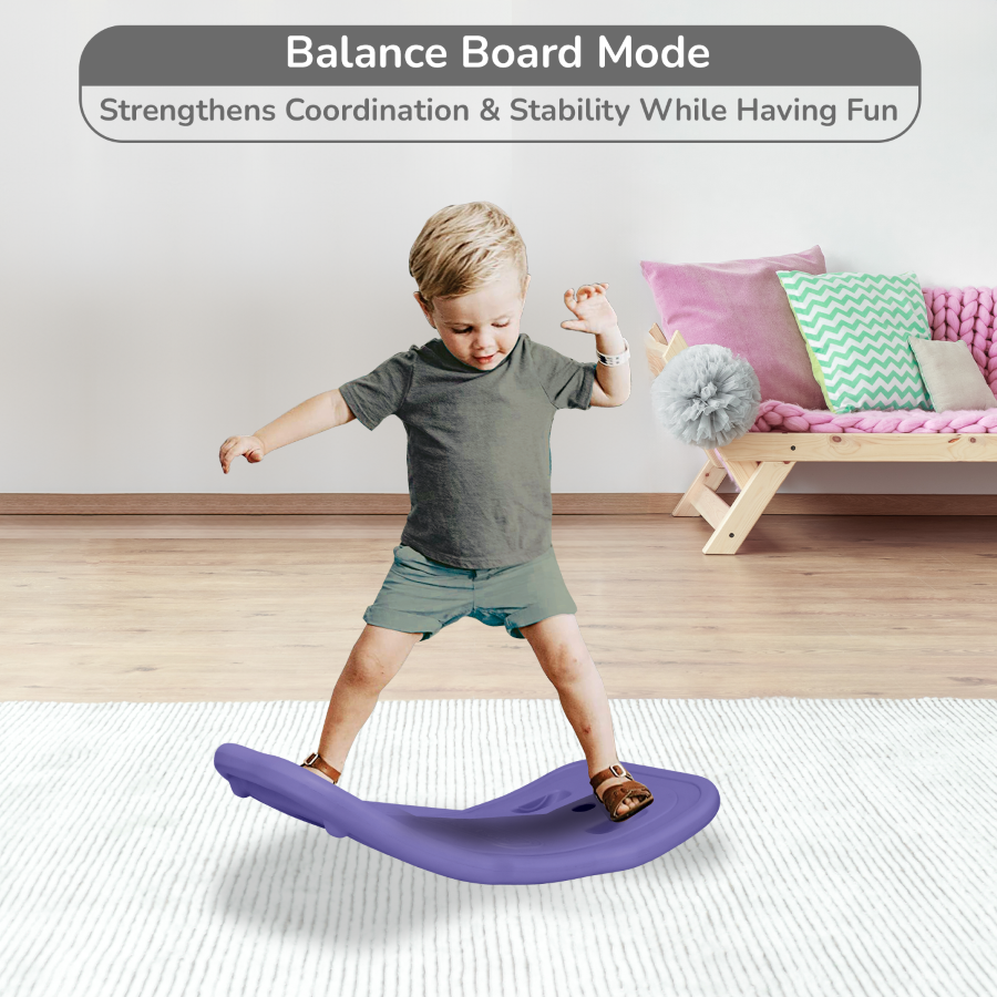 R For Rabbit Rock N Ride 3-in-1 Balance Board, Ride-On - Green Purple