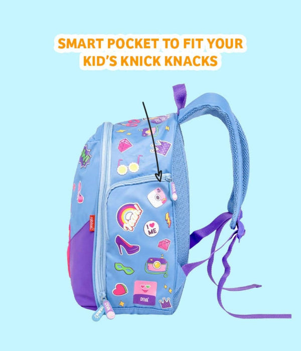 Rabitat Smash Big Kid School Bags, 4-8Yrs 14 Inches School Bag - Diva