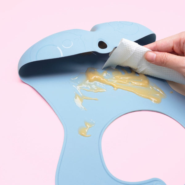 b.box Silicone Bib with Crumb Catcher – Ocean Blue