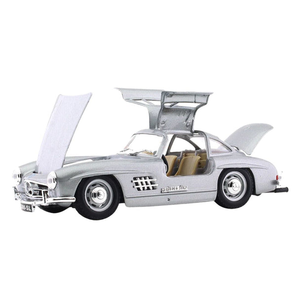 Bburago 1:24 1954 Mercedes-Benz 300 SL Silver Licensed Diecast Scale Model Car