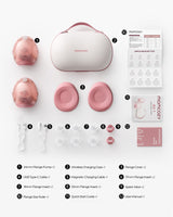 Momcozy Air 1 Ultra-slim Double Breast Pump - Red