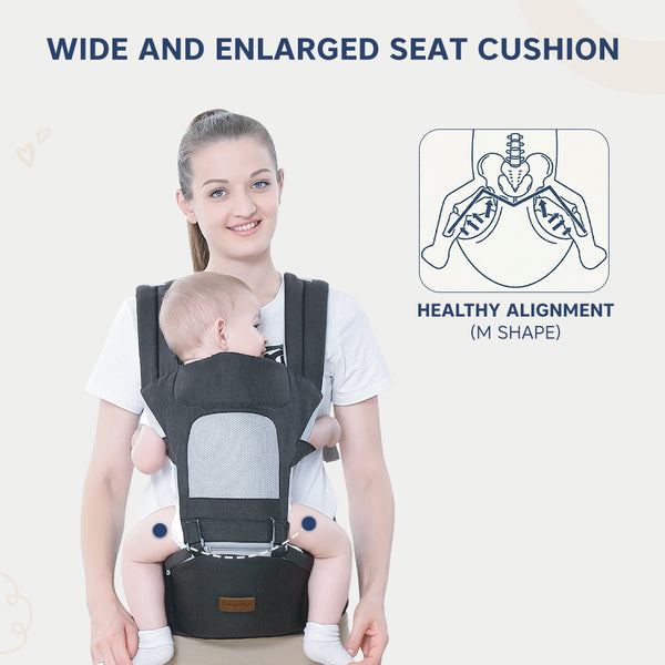Hopop Elite 5-in-1 Hip Seat Baby Carrier 4-36 Months Khaki