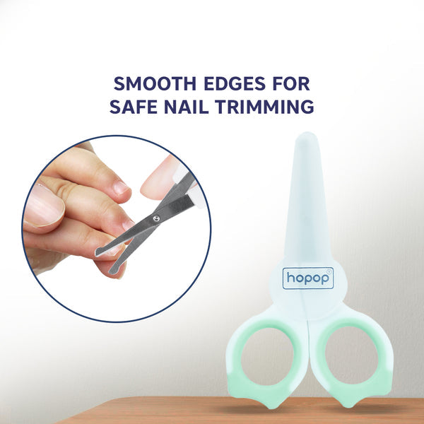 Hopop Baby Safety Nail Scissors with Rounded Head - Green