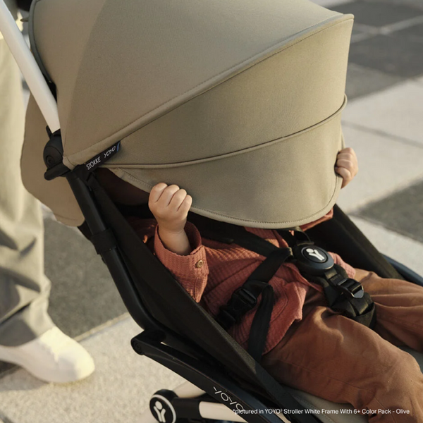 Babyzen Stroller YOYO³ with 6+ Color Pack - White Frame - Taupe