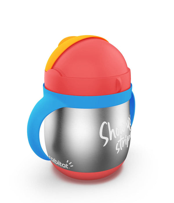 Rabitat First Step Gravity Training Sipper With Weighted Straw - Zesty Zebra