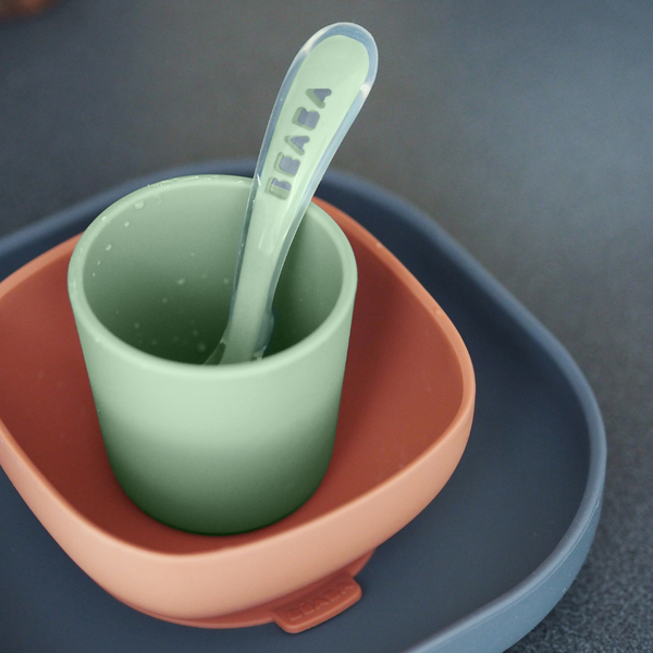 Beaba Silicone Meal Set- Mineral Grey