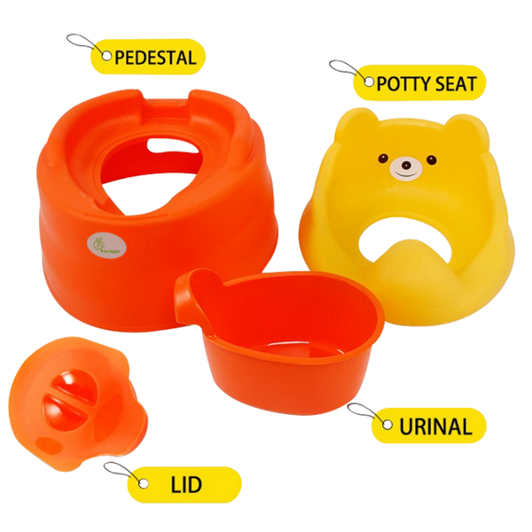 R For Rabbit Potty Seat Tiny Tots Orange Red
