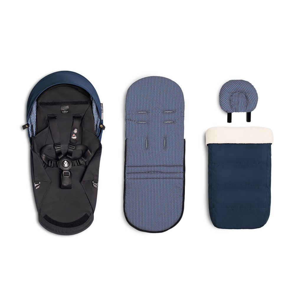 Babyzen Stroller YOYO² With newborn pack - Black Frame Air France Blue