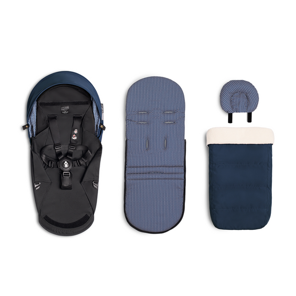 Babyzen Stroller YOYO² With newborn pack - Black Frame Air France Blue