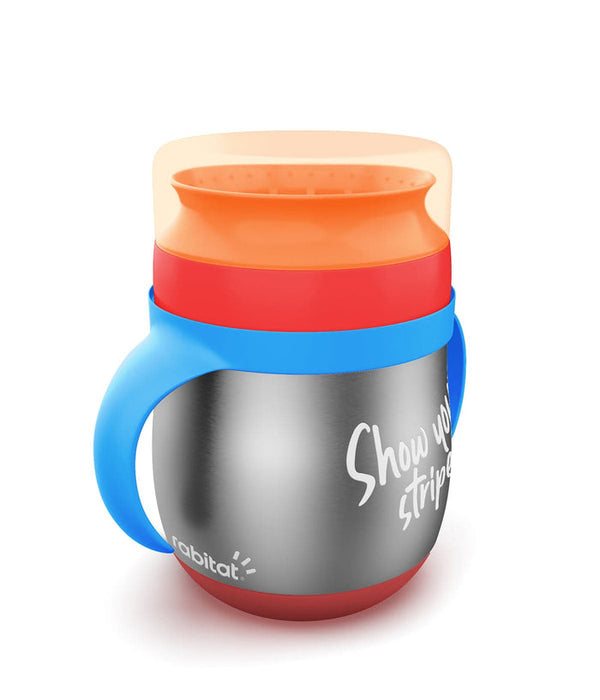 Rabitat 360 Training Cup With 360 Silicone Valve - Zesty Zebra