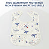 HopopEasy-Clean Waterproof Baby Apron Bib with Crumb Catcher Asorted