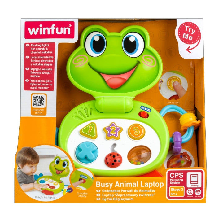 Winfun Busy Animal Froggy Interactive Musical Learning Laptop 6M+